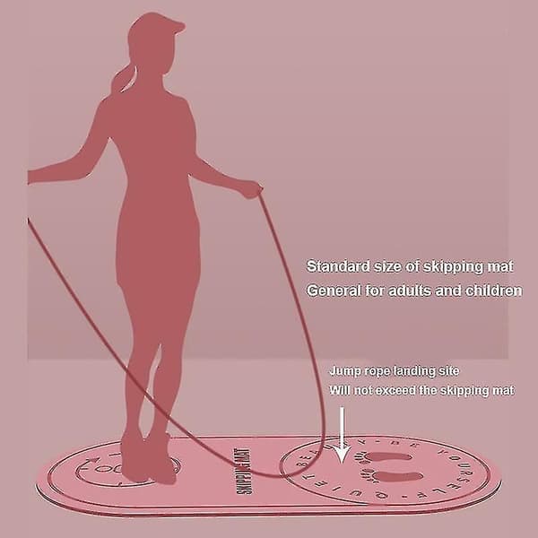 Hopprep Matta Knäskydd Stötdämpning Slitstark Hopprepsmatta Med Halkskydd Rosa 8mm