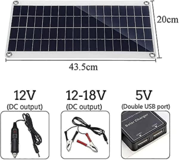 300W 12V Solpanel Kit Batteriladdare 300 Watt 12 Volt Off Grid System Med 10A-60A Styrenhet