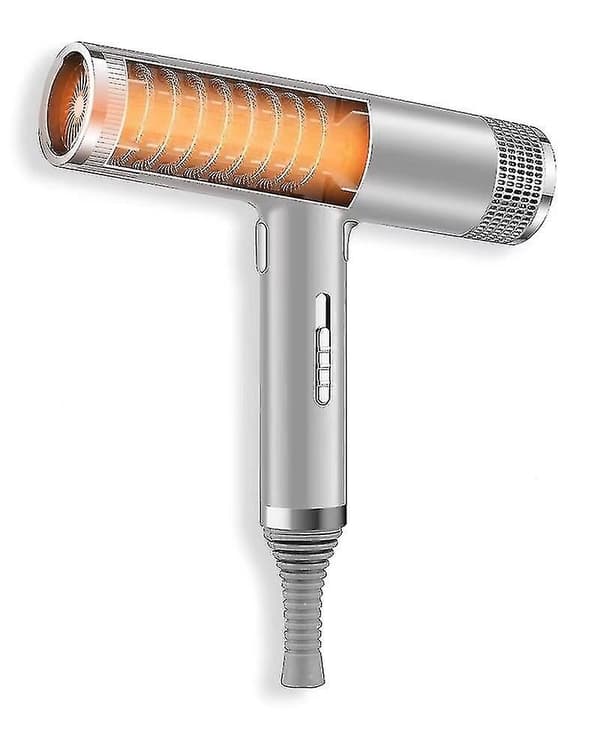 Kraftfull jonisk hårtork 1300w kompatibel med hemsalong Silver
