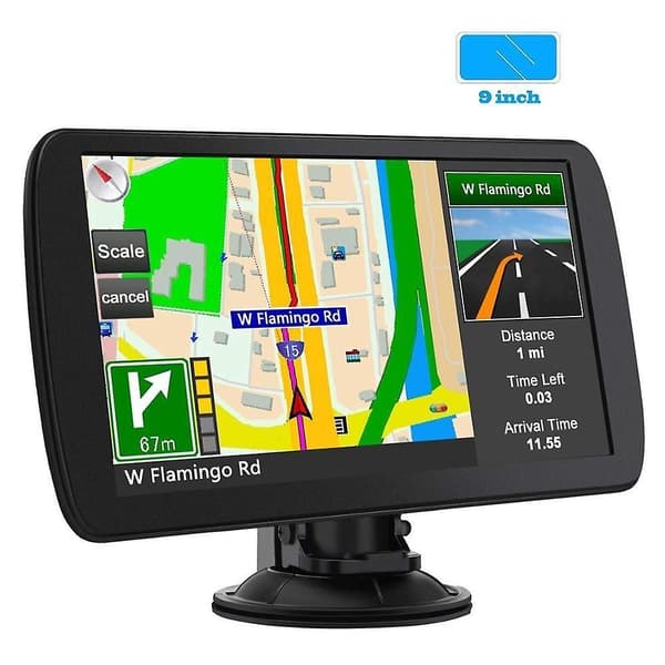 9-tums bil-GPS-navigator med AVIN Bluetooth och kompatibilitet med backkamera