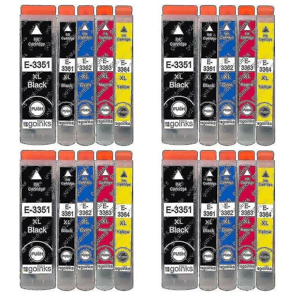 4-pack bläckpatroner kompatibla med Epson T3357 (33XL-serien) från Go Inks