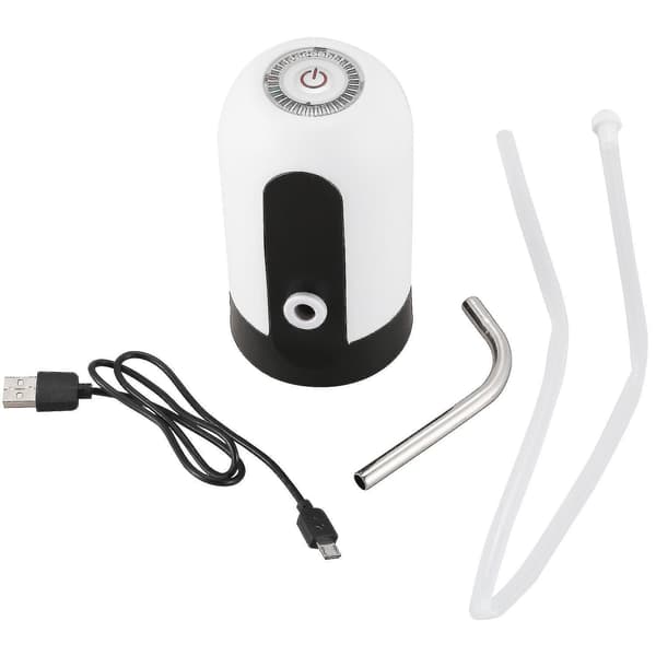 USB-laddande automatisk vattenflaskpump elektrisk dispenser Svart vit