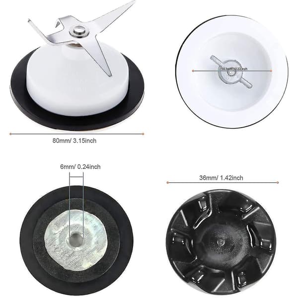Til Kitchenaid 4-bladet blenderkniv og blenderkobling med skruenøgle