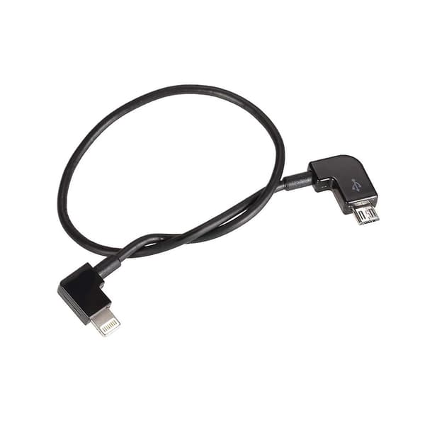 Micro USB till Lightning-omvandlarkabel kompatibel med Android- och iOS-enheter black