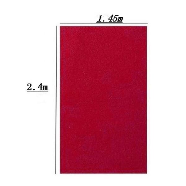 Professionelt Billarddug Spil Snooker Filt Tilbehør Red 2.4x1.45M