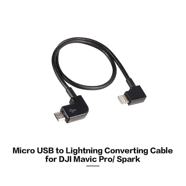 Micro USB till Lightning-omvandlarkabel kompatibel med Android- och iOS-enheter black