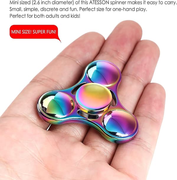 Fidget Spinner Legetøj - Rustfrit Stål Leje Kompatibel med Stresslindring og Fokus (EU Størrelse)