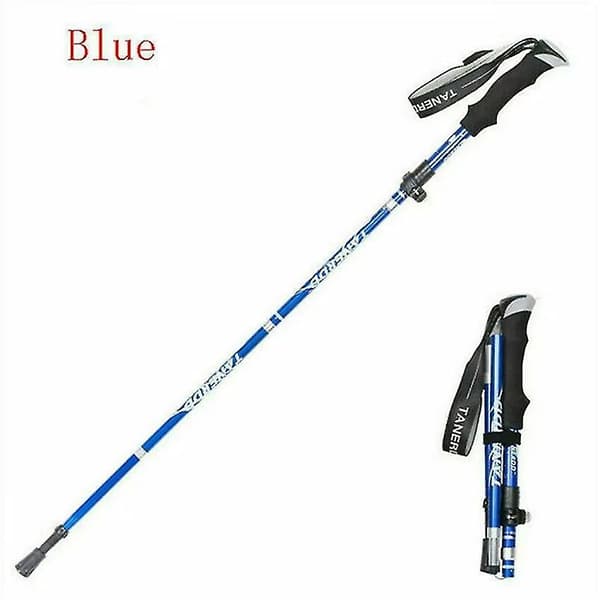5-sektions foldbare vandrestave Vandrestav Vandring Naturehike Antishock blå 110–130 cm