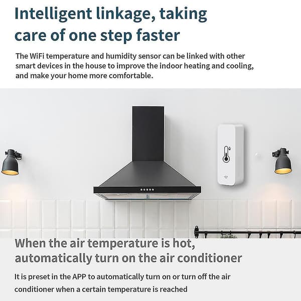 3x Tuya Wifi Temperatur- og Fugtighedssensor Indendørs Termometer Hygrometer