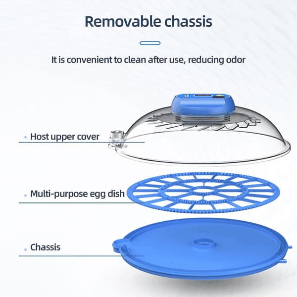 Egginkubator for ruging av egg med doble eggbrett, automatisk eggvending og vanntilførsel, egglyser, gårdsfjærfe egginkubatorer for ruging