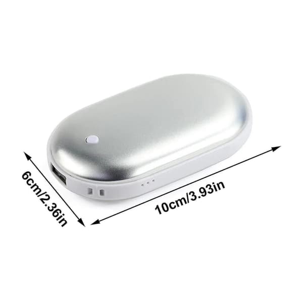 2 kpl ladattavia kädenlämmittimiä USB-virtapankki sähköinen taskulämmitin Blå
