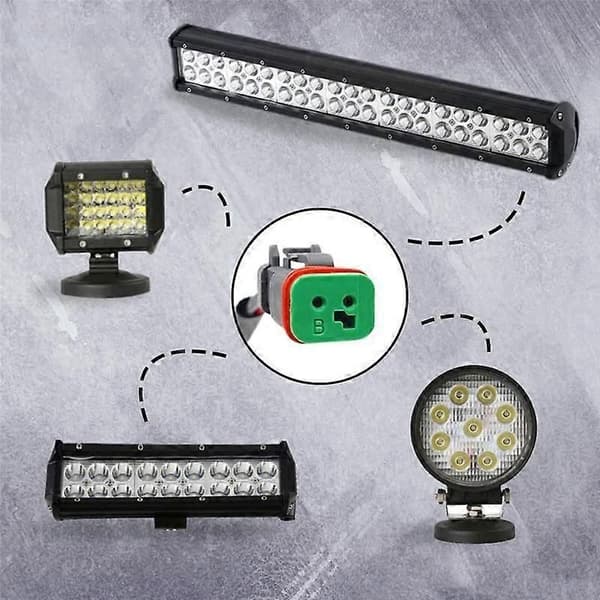 Deutsch-stik 2-leder 3-i-1 kompatibel med LED-lys Black