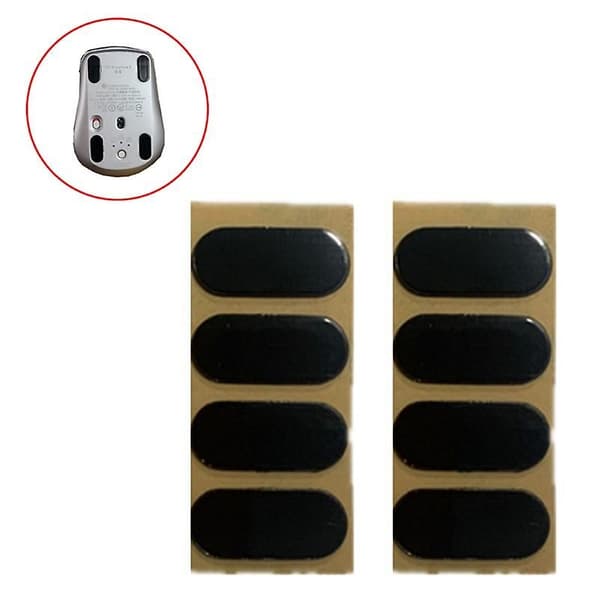 Slitasjebestandige museføtter erstatning for Logitech MX Vertical/MX Anywhere 3 Black