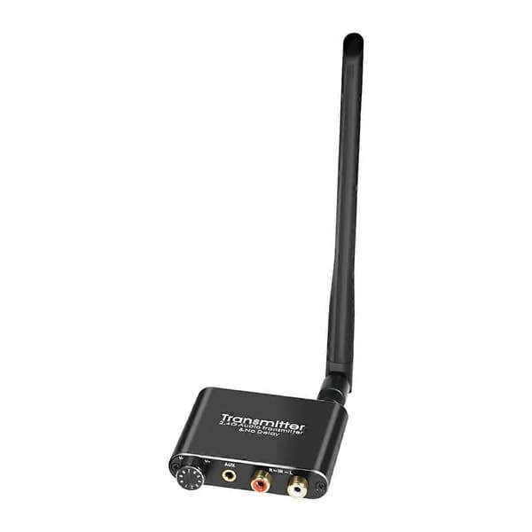 2.4G trådløs lydadapter kompatibel med lydforlenger og mottaker Black