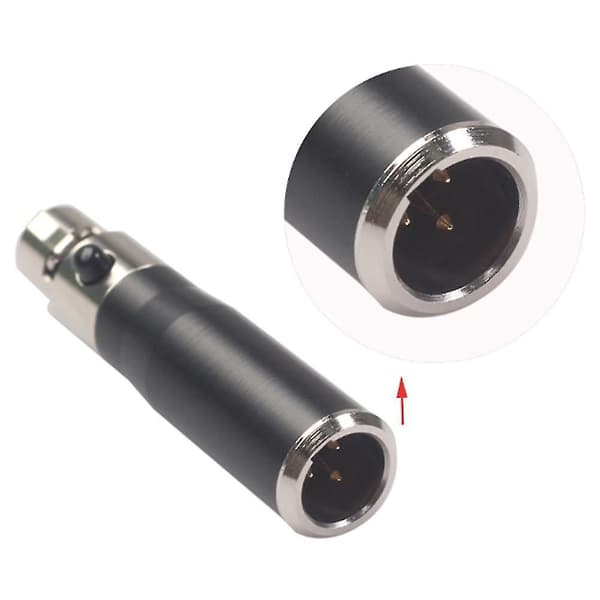 Xlr Mini 3-benet han til 4-benet hun o-adapterstik-konverteringsadapter black