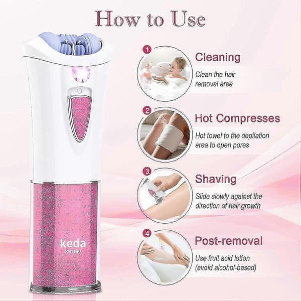 Glabrouse Skin Epilator 2025, Ansigthårfjerner til kvinder, Smertefri og Glat Hud