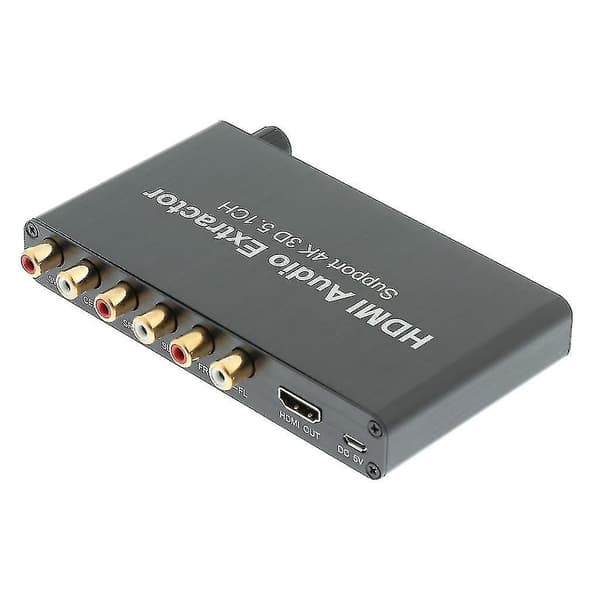 4k 3d 5.1-kanals HDMI til HDMI 3,5 mm koaksial dekoder og ekstraktoradapter