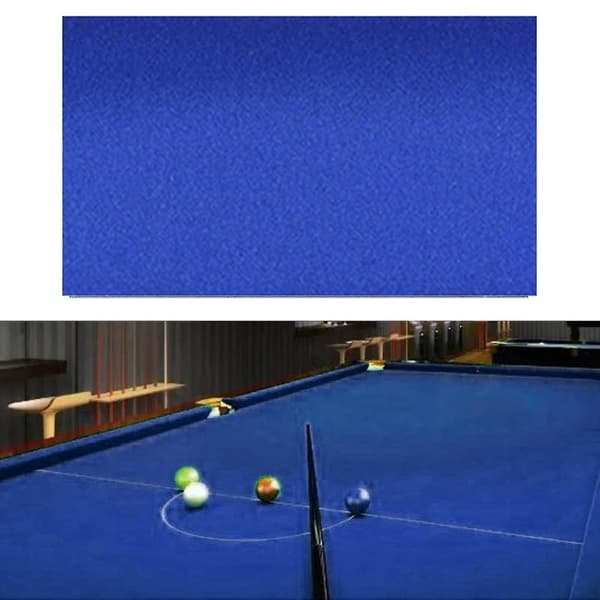 Professionelt Billarddug Spil Snooker Filt Tilbehør Blå 2.8x1.45M