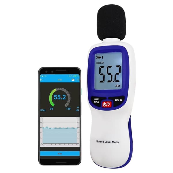 Digital lydnivåmåler med Bluetooth datalogging 30dB-130dB