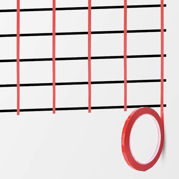 Whiteboardtejp, blandade 5 färger, 6 mm x 66 m per rulle, förpackning med 5 rullar
