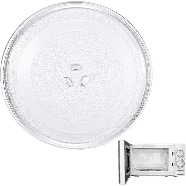 25,5 cm Transparent Roterande Tallrik Kompatibel med Mikrovågsugnar