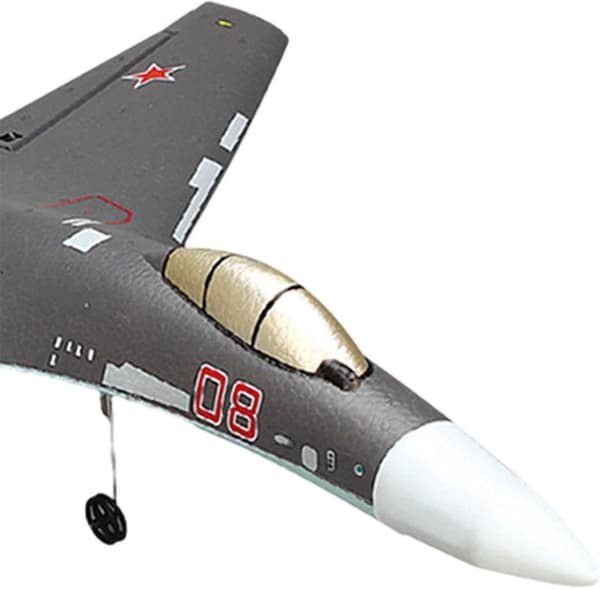Stridsflygplan RC-flygplan - 6-axligt fjärrkontrollflygplan kompatibelt med barn med ljus (1 batteri)