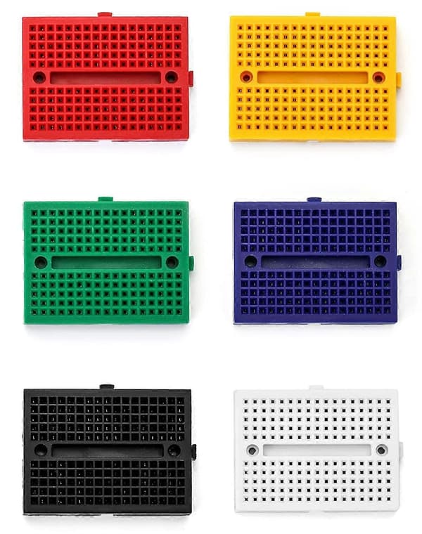 170-punkts Mini Breadboard Kit, 12-pak, Lille Breadboard PCB med Selvklæbende Bagside