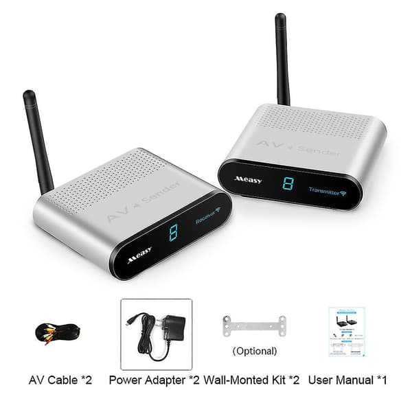 Trådløs videooverfører mottaker sender stereo TV AV220 2,4 GHz EU