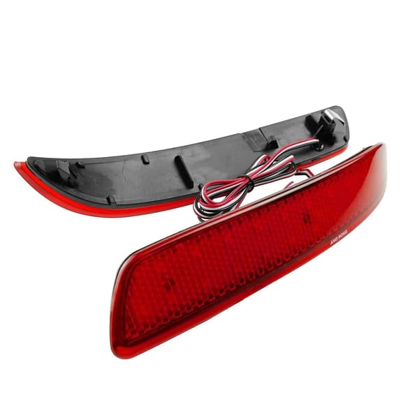 2 stk. rød linse LED bakre støtfangerreflektor kompatibel med BMW X5 E70 2006-2013 Red