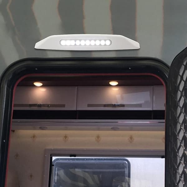 12V LED vanntett markiselampe lyslist kompatibel med bobil, campingvogn