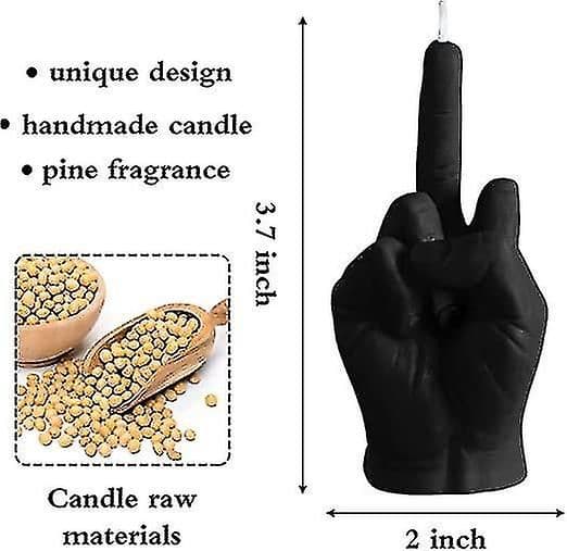 Kreativa Långfingerformade Gest Doftljus black