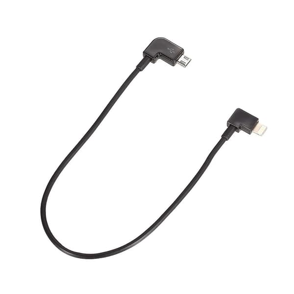 Micro USB till Lightning-omvandlarkabel kompatibel med Android- och iOS-enheter black