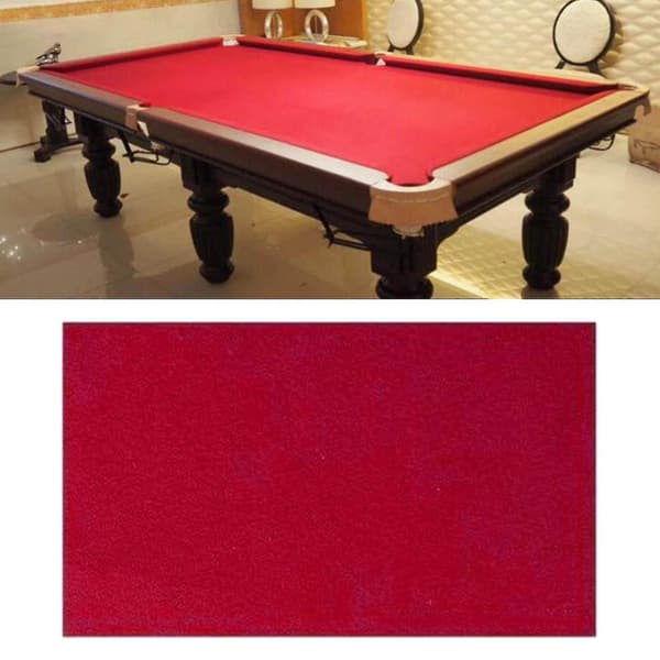 Professionelt Billarddug Spil Snooker Filt Tilbehør Red 2.4x1.45M