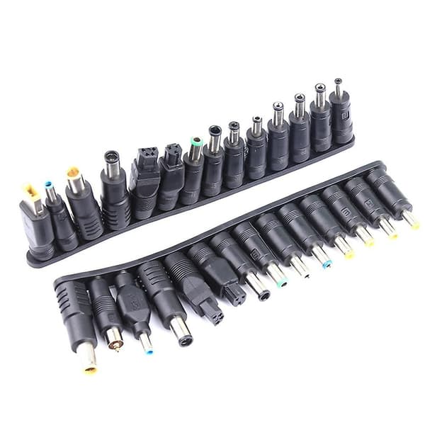 56 stk/sæt Universalstik DC Strøm 5.5x2.1mm DC Hoved Jack Oplader til Stik Strømadapter Kompatibel med N Black