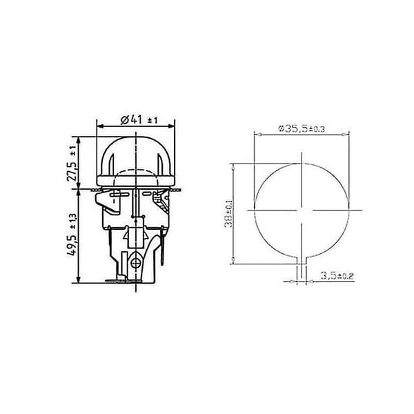 2-set E14 25W ugnslampa 250V 300°C med hållare