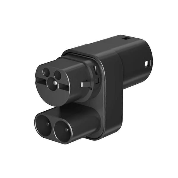 CCS2 till Typ 2 NACS Adapteromvandlare Kompatibel med Model S/X Elfordon Black