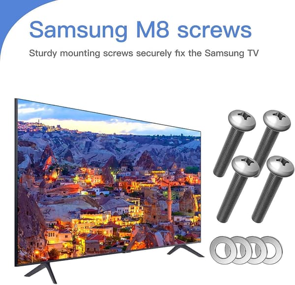 4x M8 45mm bultar skruvar kompatibla med Samsung TV-väggfäste