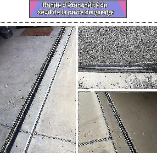Garageportströskeltätning - DIY vädertätning, 3m längd, 89mm bredd, gummimaterial