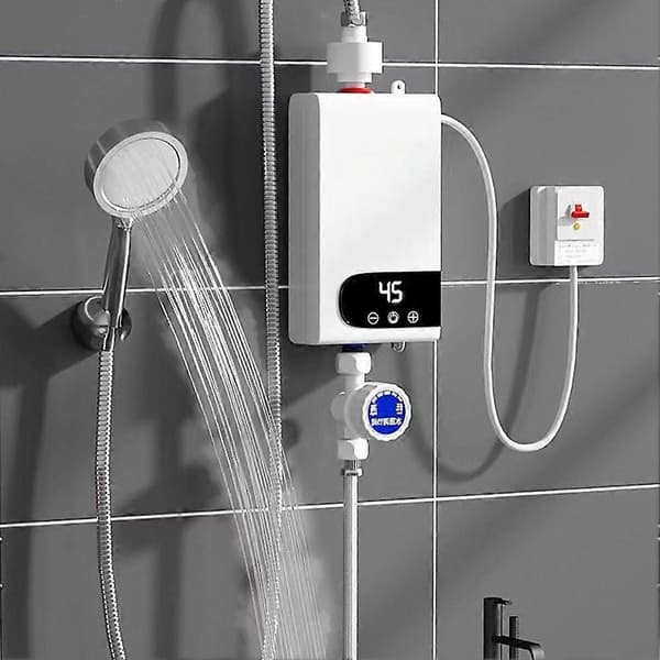 4500W Genomströmningsvattenberedare, Tanklös, Energiklass A+ White
