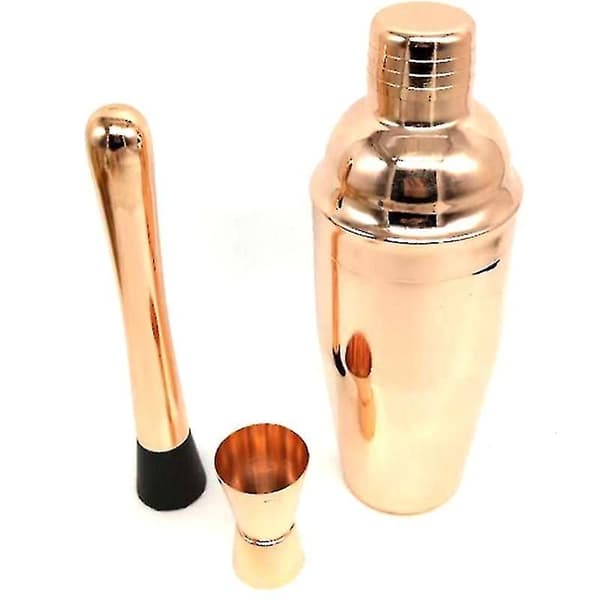 750 ml cocktailshakersæt, rustfrit stål, britisk stil, farverigt