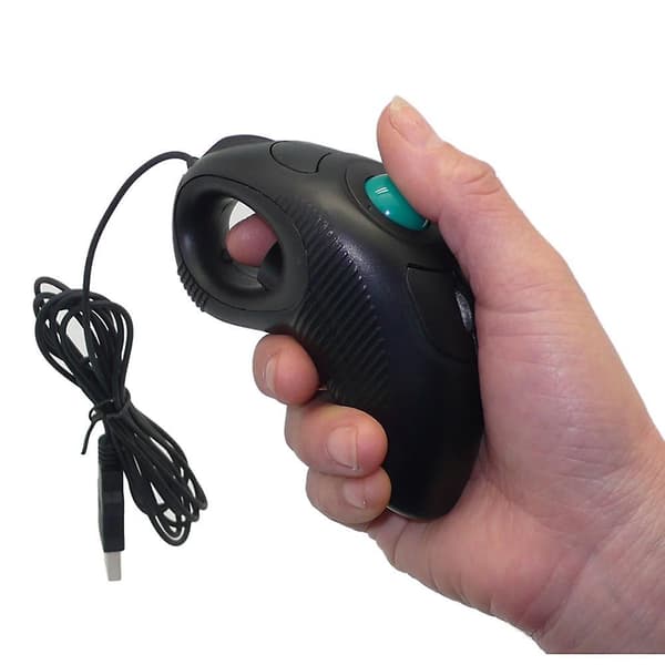 2,4 GHz kablet USB håndholdt optisk styrekulemus Black