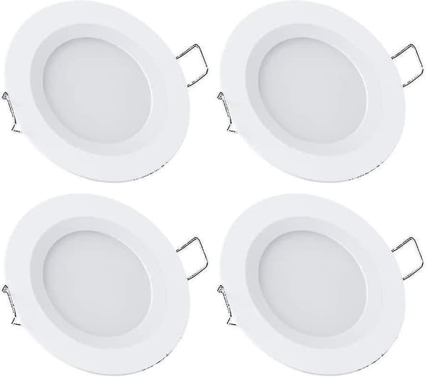 4x 12V LED Innfelt Taklampe 3W 3200K Dimbar