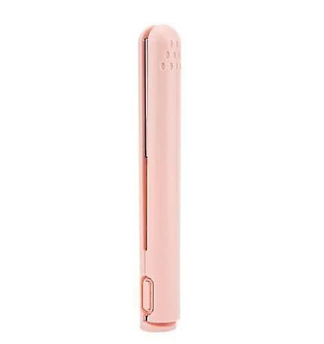 Mini 2-i-1 USB Krølltang Hårkrøller Dobbel Funksjon Bærbart Stylingverktøy pink