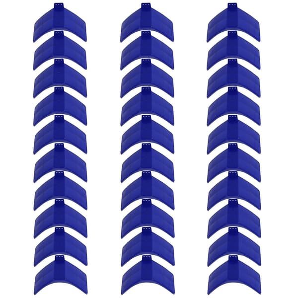 1 sett med 30 stk. plastduer, duehvileplasser, rammer, duepinner Blue 20X12CM