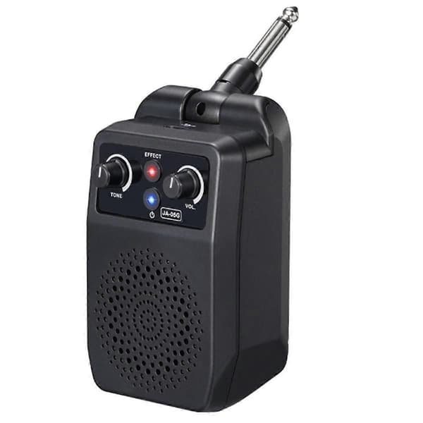 Mini elgitarrförstärkare 5W bärbar med Bluetooth och 4 effekter kompatibel med övning Black