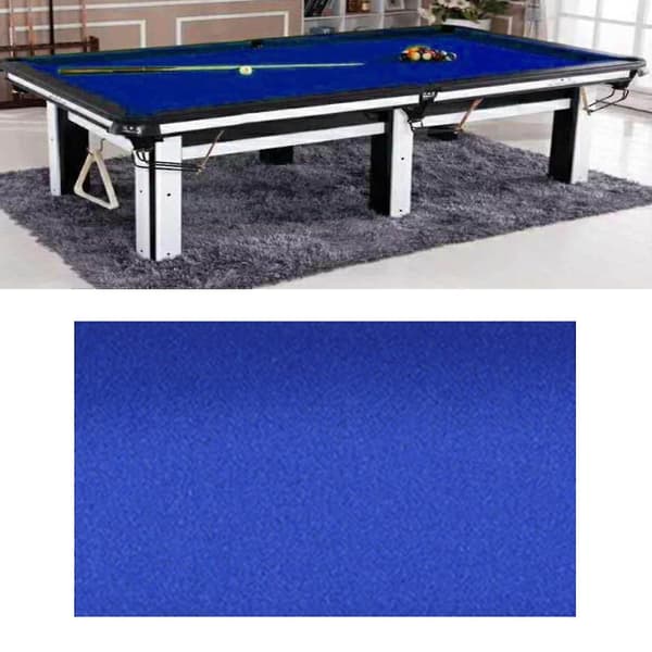 Professionelt Billarddug Spil Snooker Filt Tilbehør Blue 2.4x1.45M