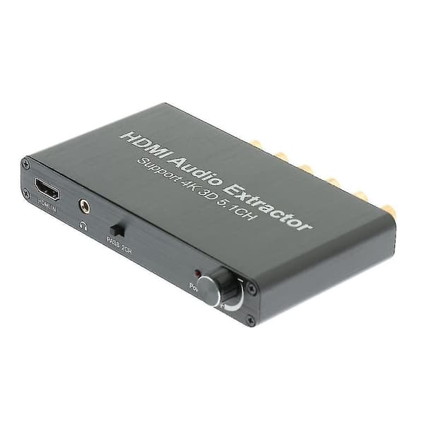 4k 3d 5.1-kanals HDMI til HDMI 3,5 mm koaksial dekoder og ekstraktoradapter