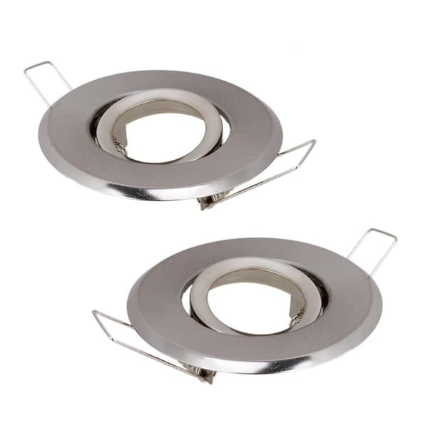 2-pack MR11 Downlight-armaturer med 70 mm lamphållare i satinkrom