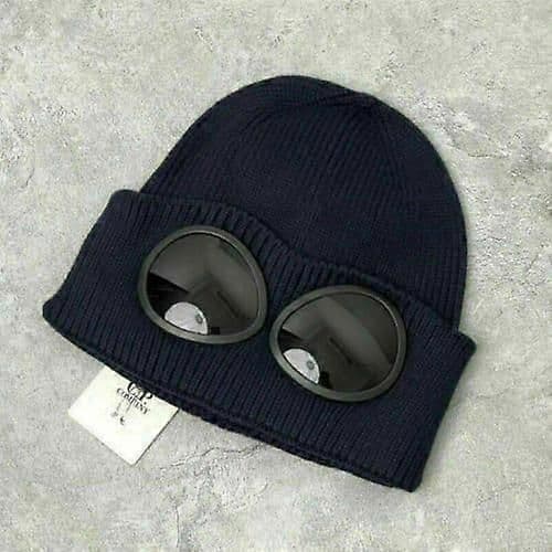Vinter Solglasögon Mössa CP Stickad Mössa Män Tonåringar Ullmössor Punk Mössa Blue