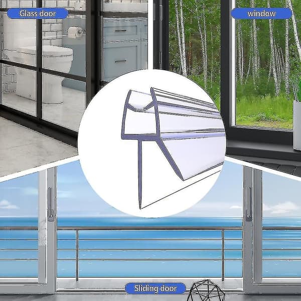 Dusjdørpakning 4 stk. Kompatibel med glasskjerm 4 til 6 mm Enkel installasjon